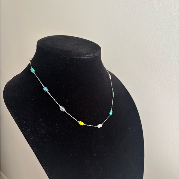 Multicolor Bead Station Necklace - Women Jewelry - Picture 3 of 5